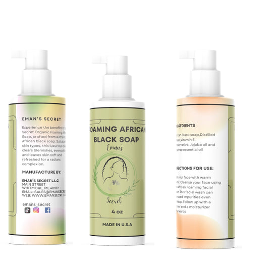 Foaming facial wash - African black soap