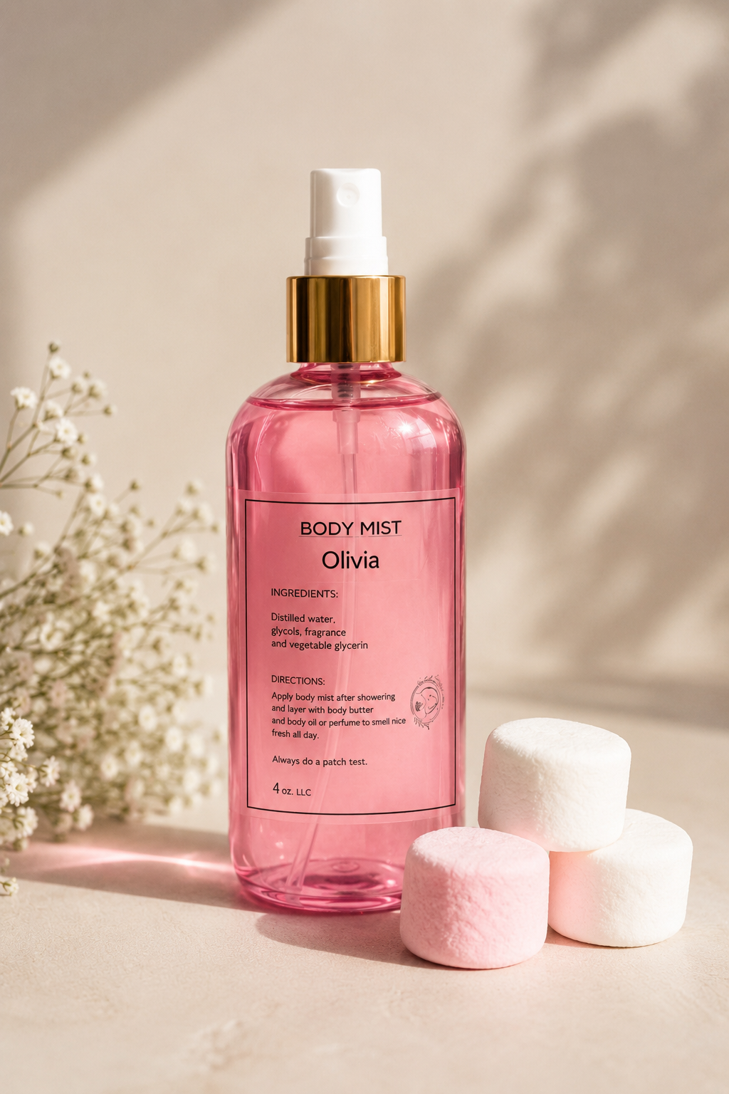 Olivia body mist : vanilla and marshmallow