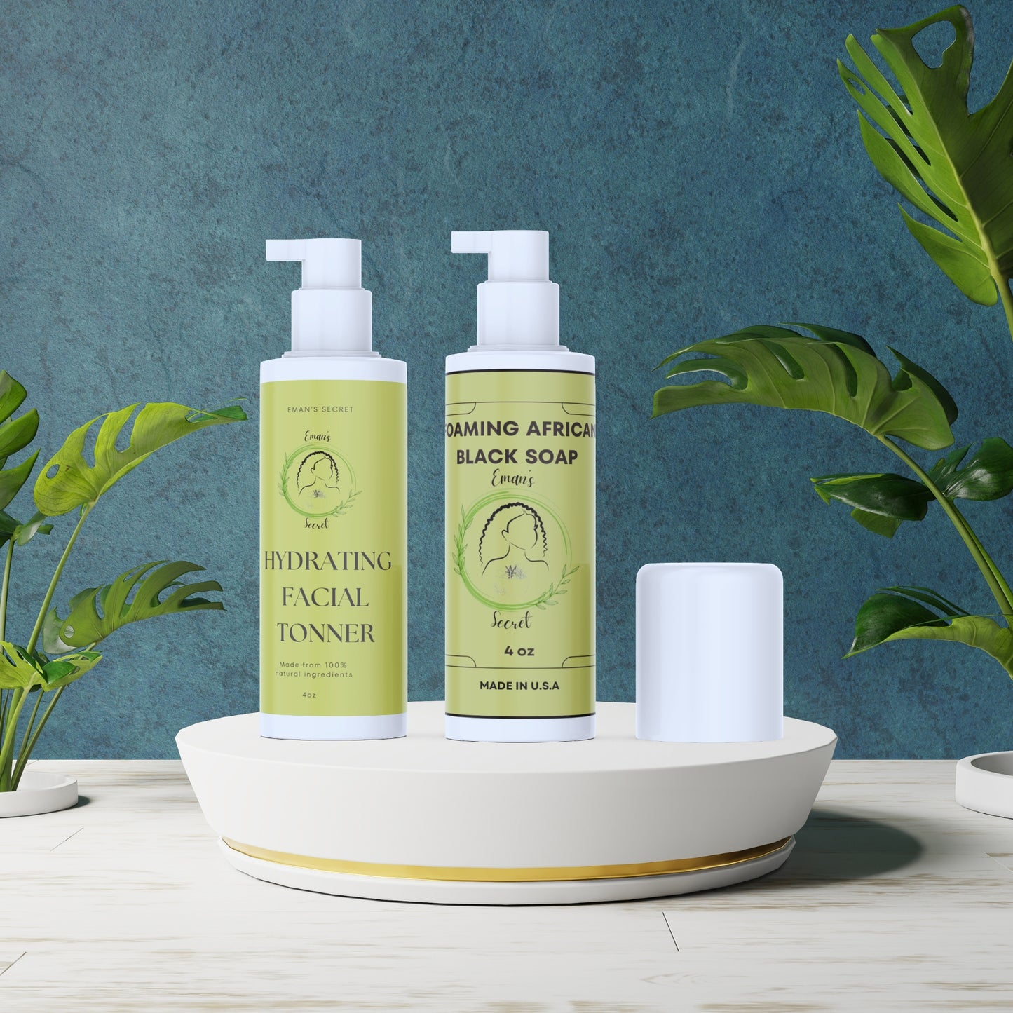 Rose Facial Tonner and Black soap facial set